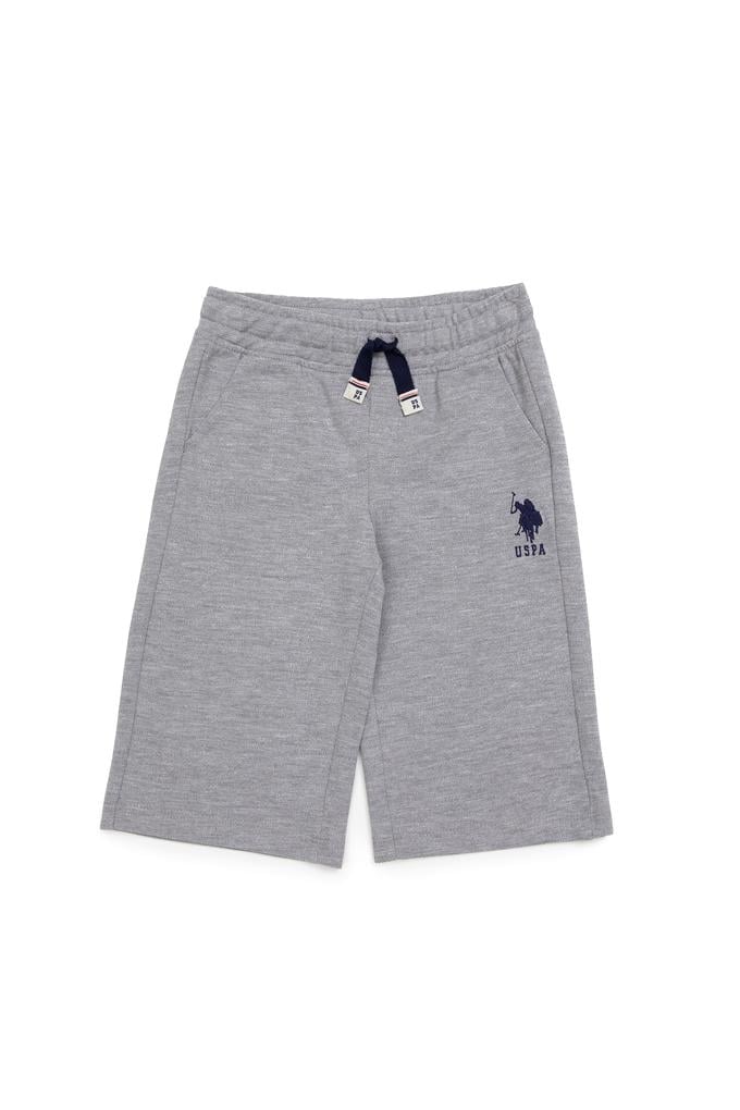 Erkek Bebek Gri Melanj Örme Şort