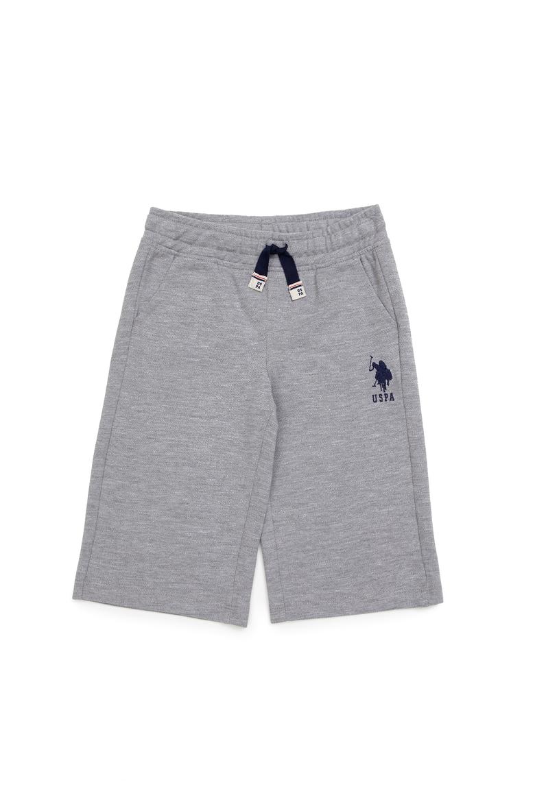 Erkek Bebek Gri Melanj Örme Şort