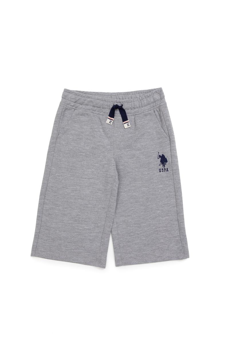 Erkek Bebek Gri Melanj Örme Şort