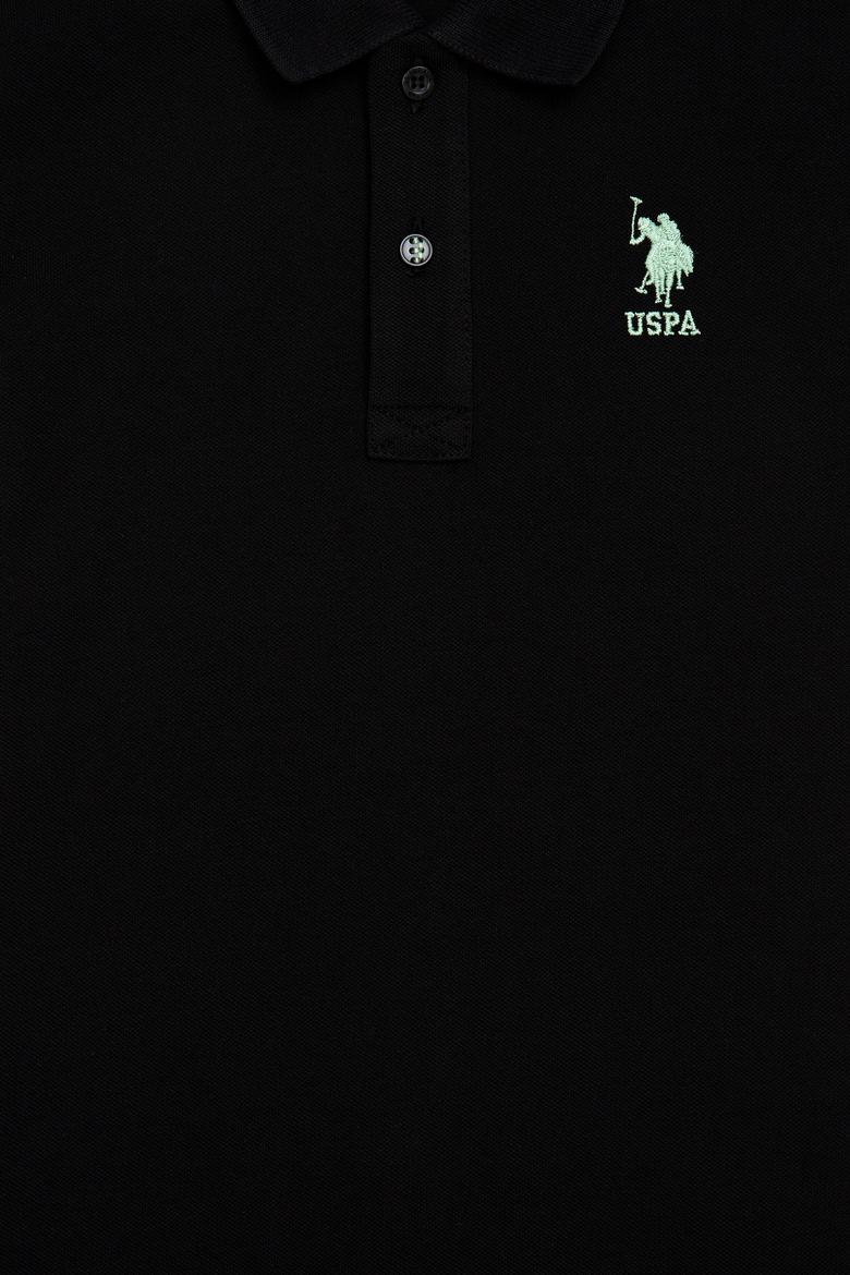 Erkek Çocuk Siyah Basic Polo Yaka Tişört - 50249283099