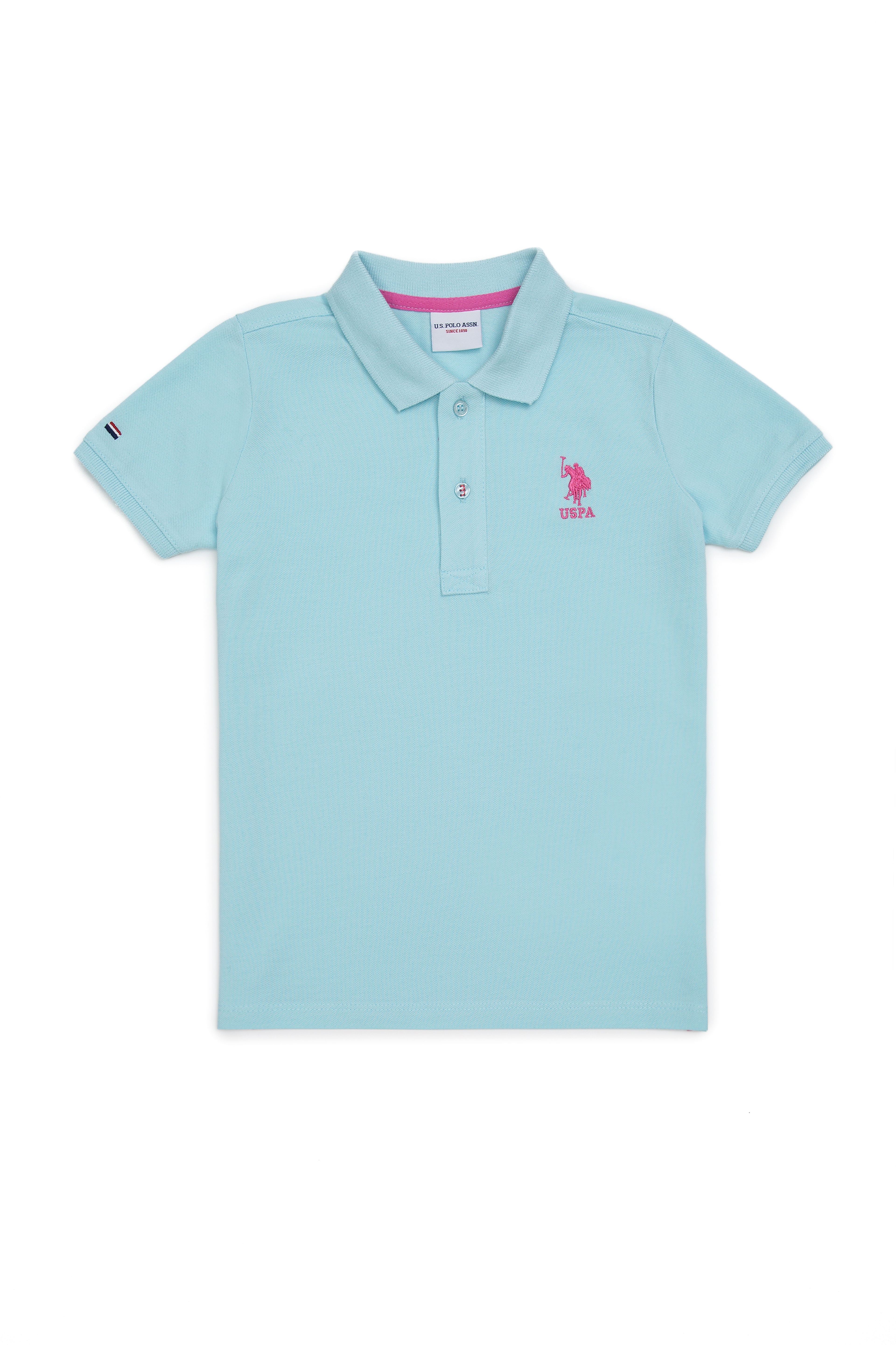 Erkek Bebek Açık Mavi Basic Polo Yaka Tişört - Image 1