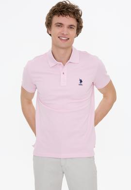 Erkek Pudra Polo Yaka Basic T-Shirt - 50249153148