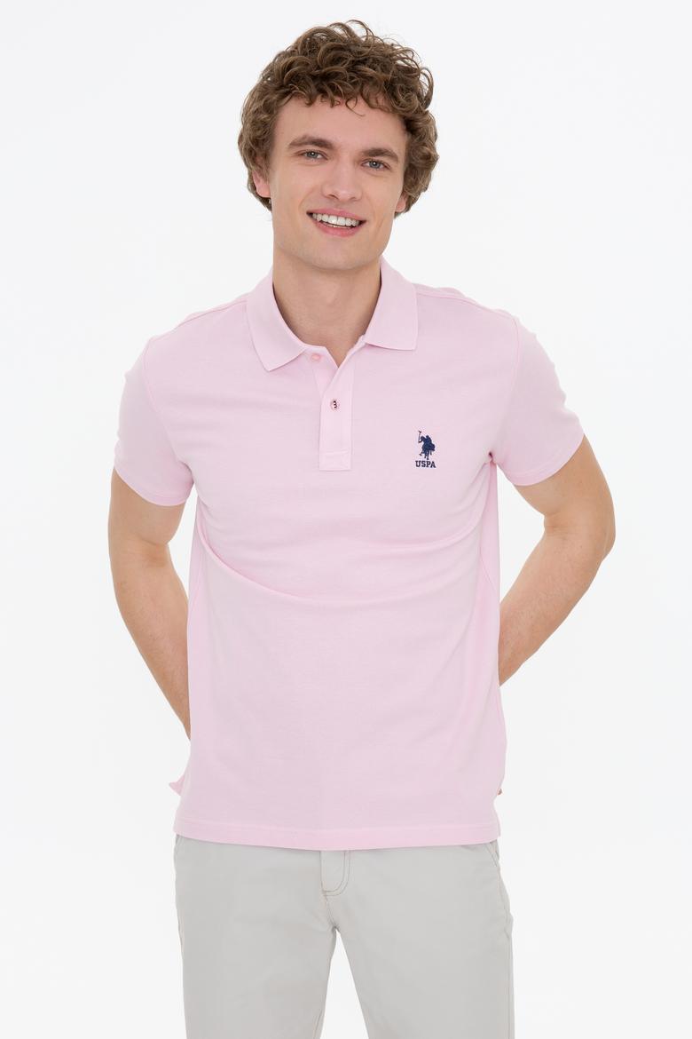 Erkek Pudra Polo Yaka Basic T-Shirt - 50249153148