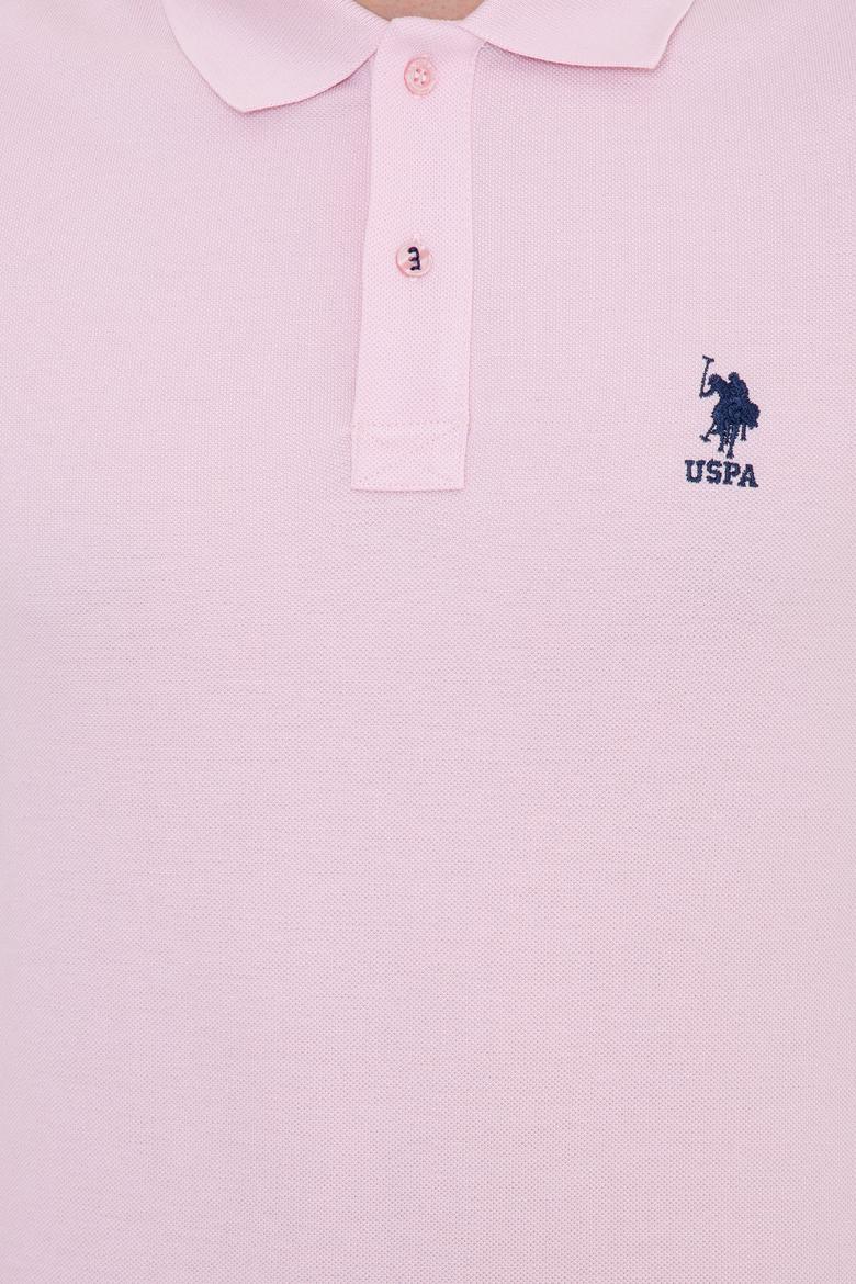 Erkek Pudra Polo Yaka Basic T-Shirt - 50249153148