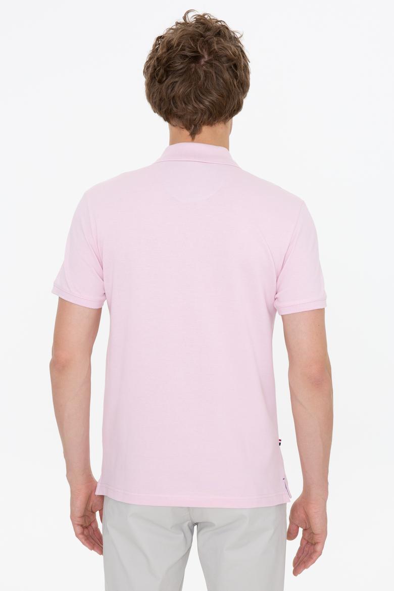 Erkek Pudra Polo Yaka Basic T-Shirt - 50249153148