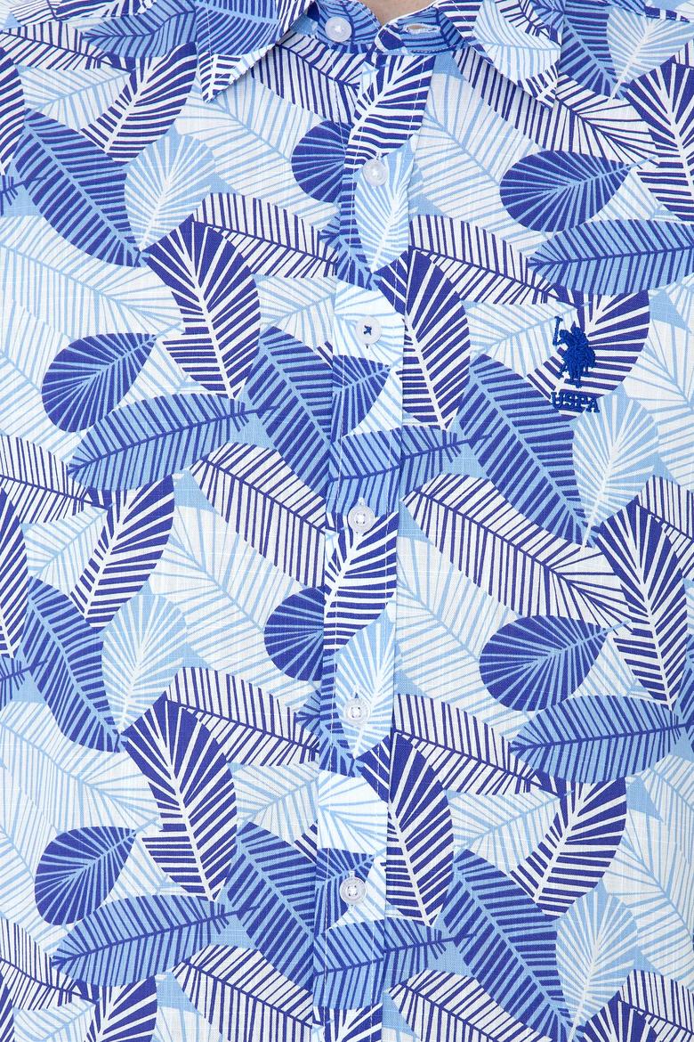 Erkek Mavi Kısa Kollu Gömlek - 50247596007