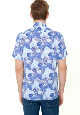 Erkek Mavi Kısa Kollu Gömlek - 50247596007