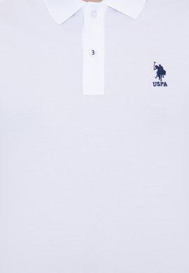 Erkek Beyaz Polo Yaka Basic T-Shirt - 50249153040