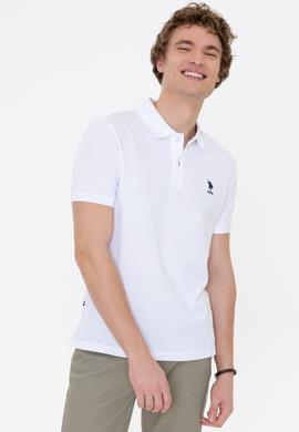 Erkek Beyaz Polo Yaka Basic T-Shirt - 50249153040