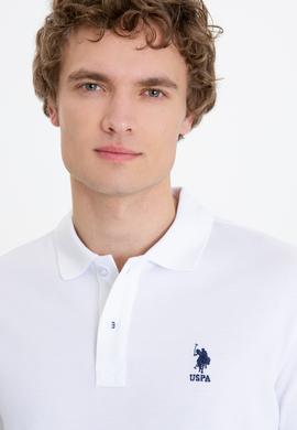 Erkek Beyaz Polo Yaka Basic T-Shirt - 50249153040