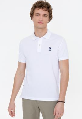 Erkek Beyaz Polo Yaka Basic T-Shirt - 50249153040
