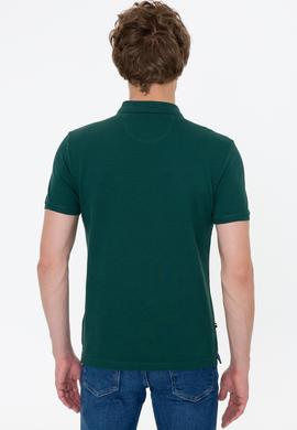 Erkek Koyu Yeşil Basic Polo Yaka Tişört - 50249153230