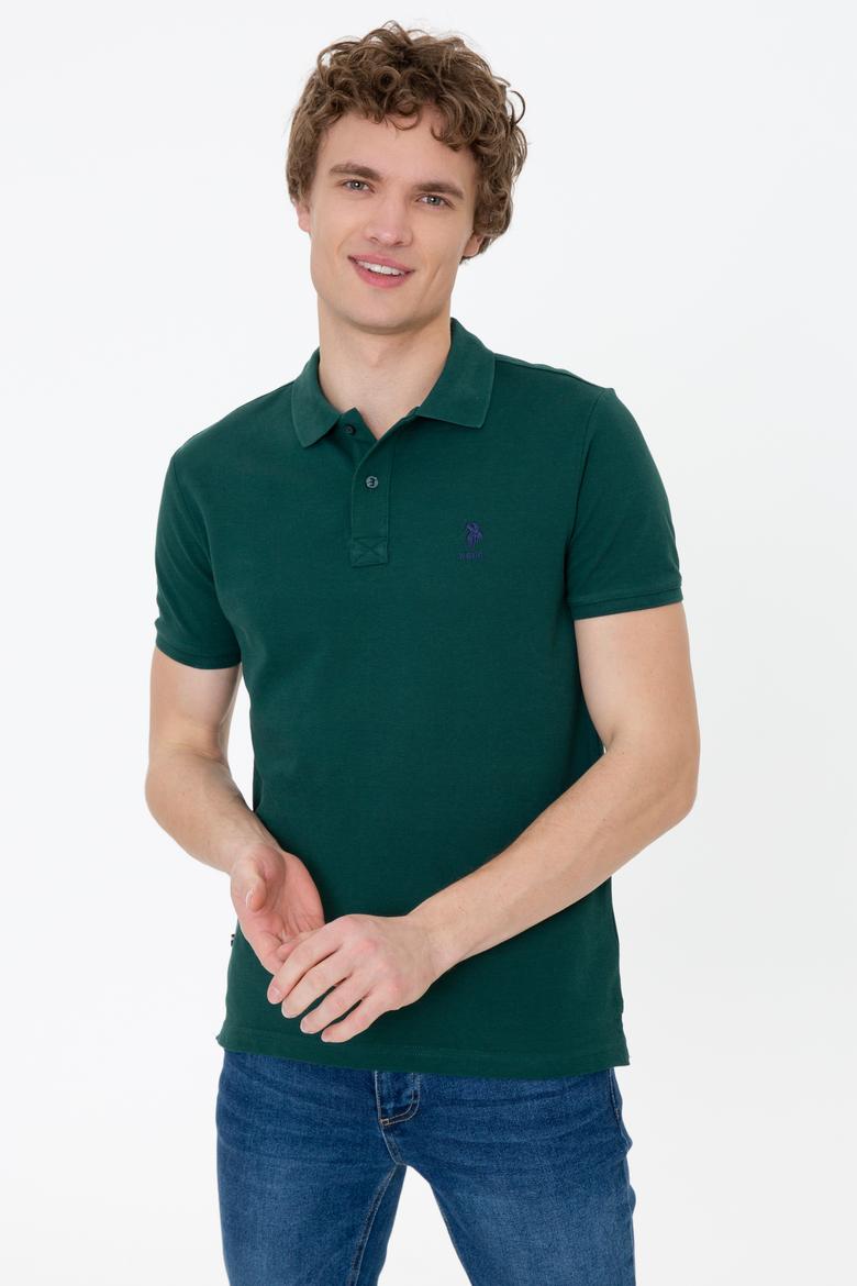 Erkek Koyu Yeşil Basic Polo Yaka Tişört