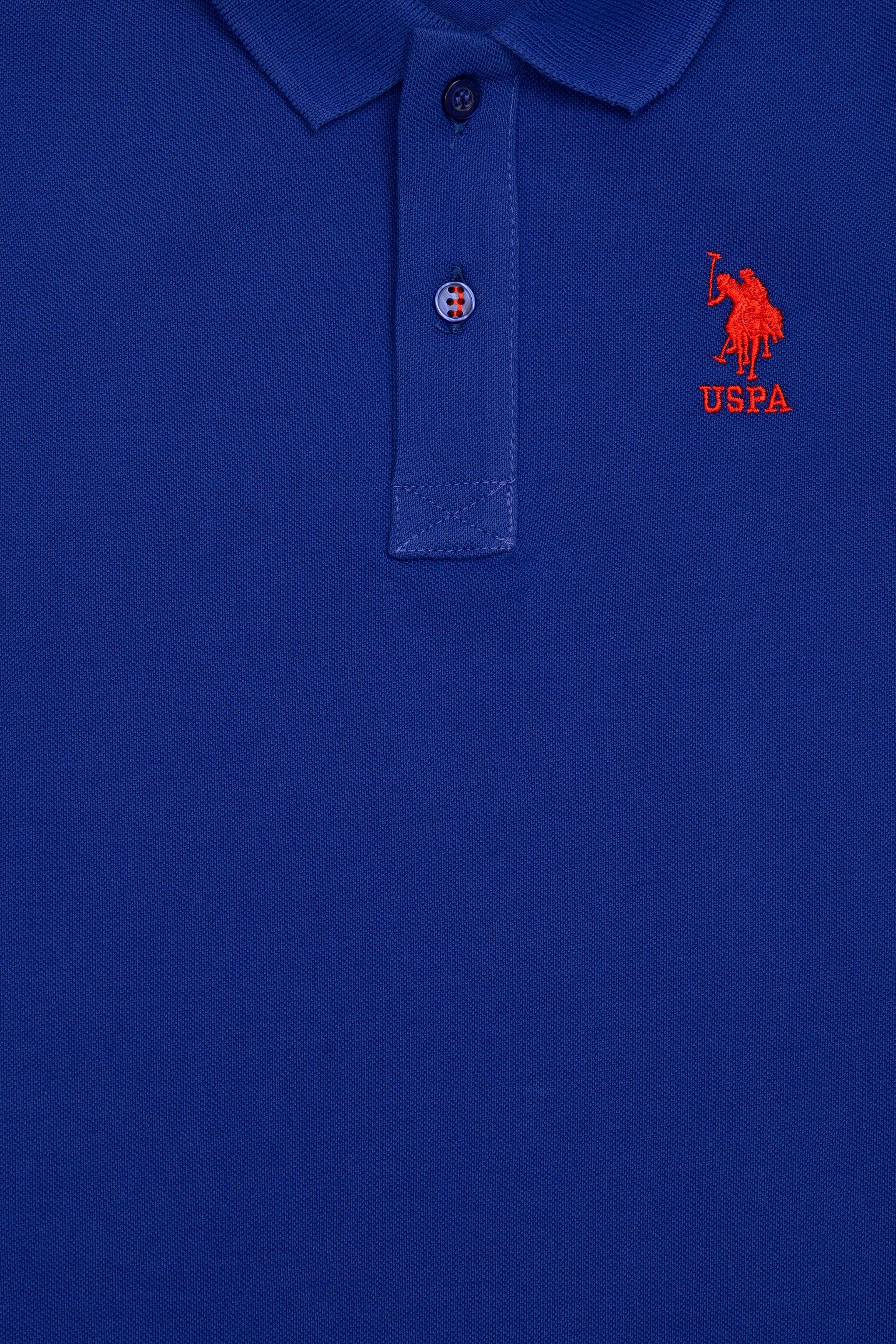 Erkek Çocuk Mavi Basic Polo Yaka Tişört - Image 3