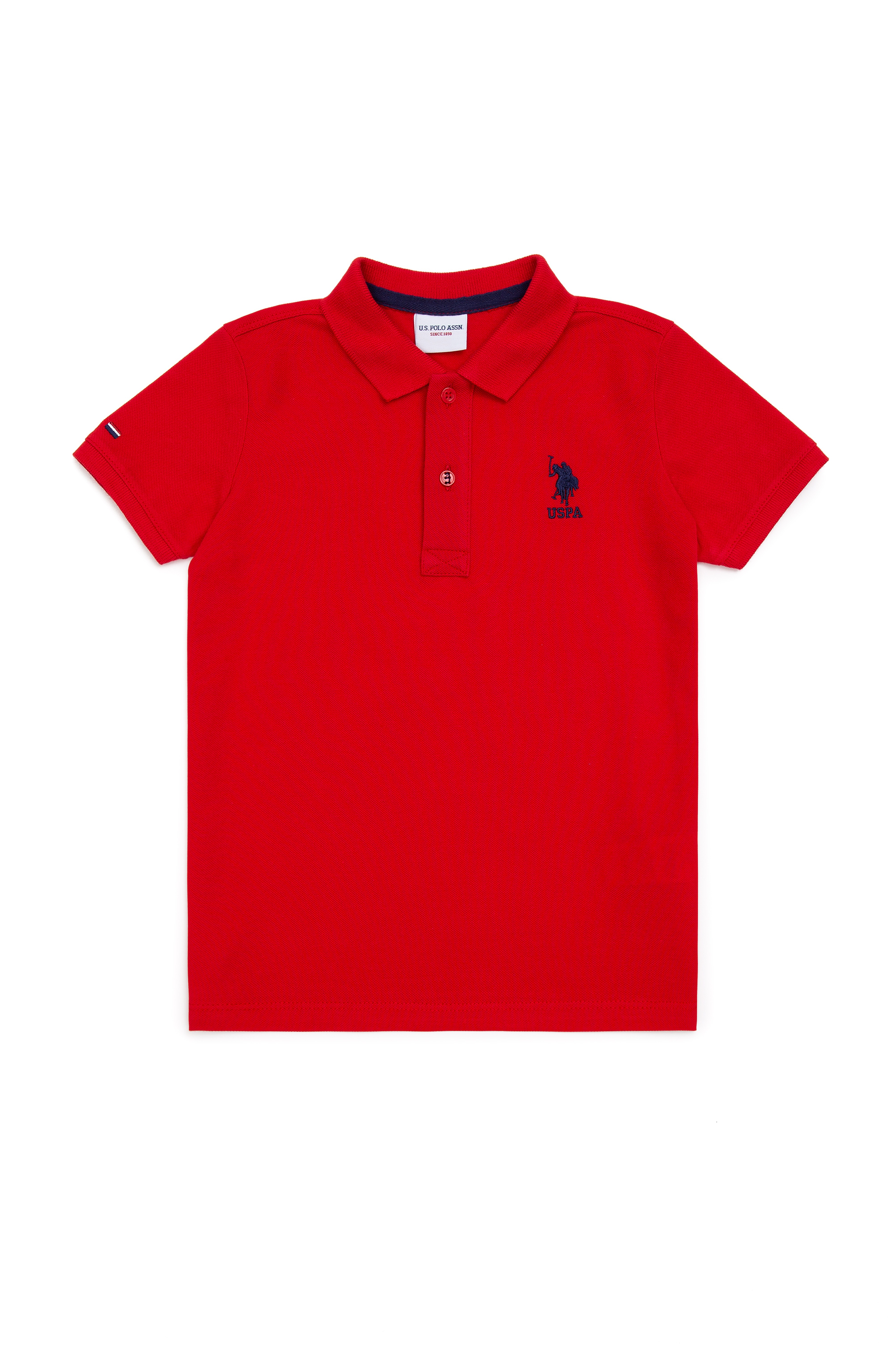 Erkek Bebek Kırmızı Basic Polo Yaka Tişört - Image 1