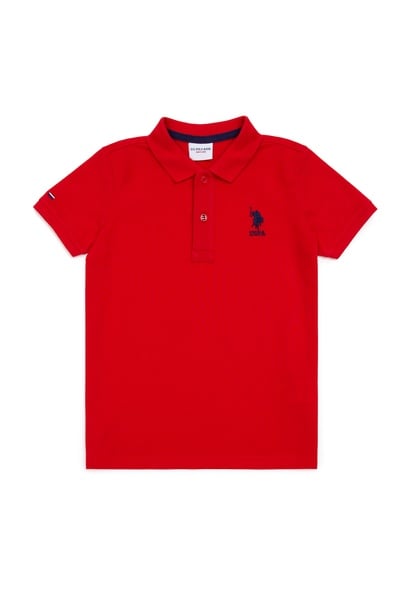 Erkek Bebek Kırmızı Basic Polo Yaka Tişört