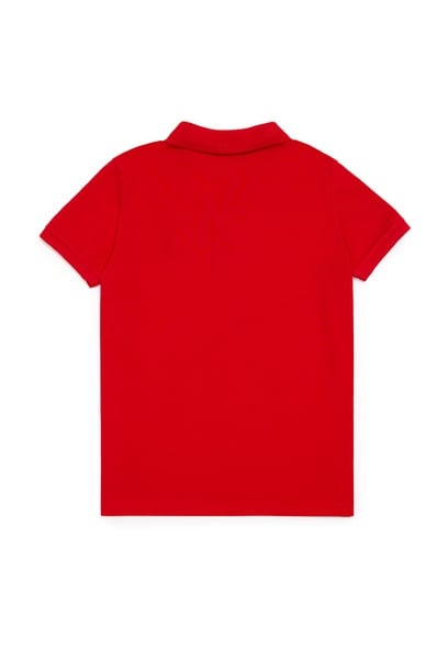 Erkek Bebek Kırmızı Basic Polo Yaka Tişört