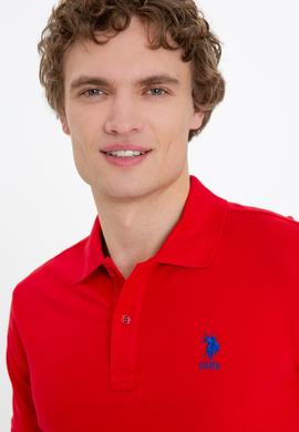 Erkek Kırmızı Polo Yaka Basic T-Shirt - 50250001126