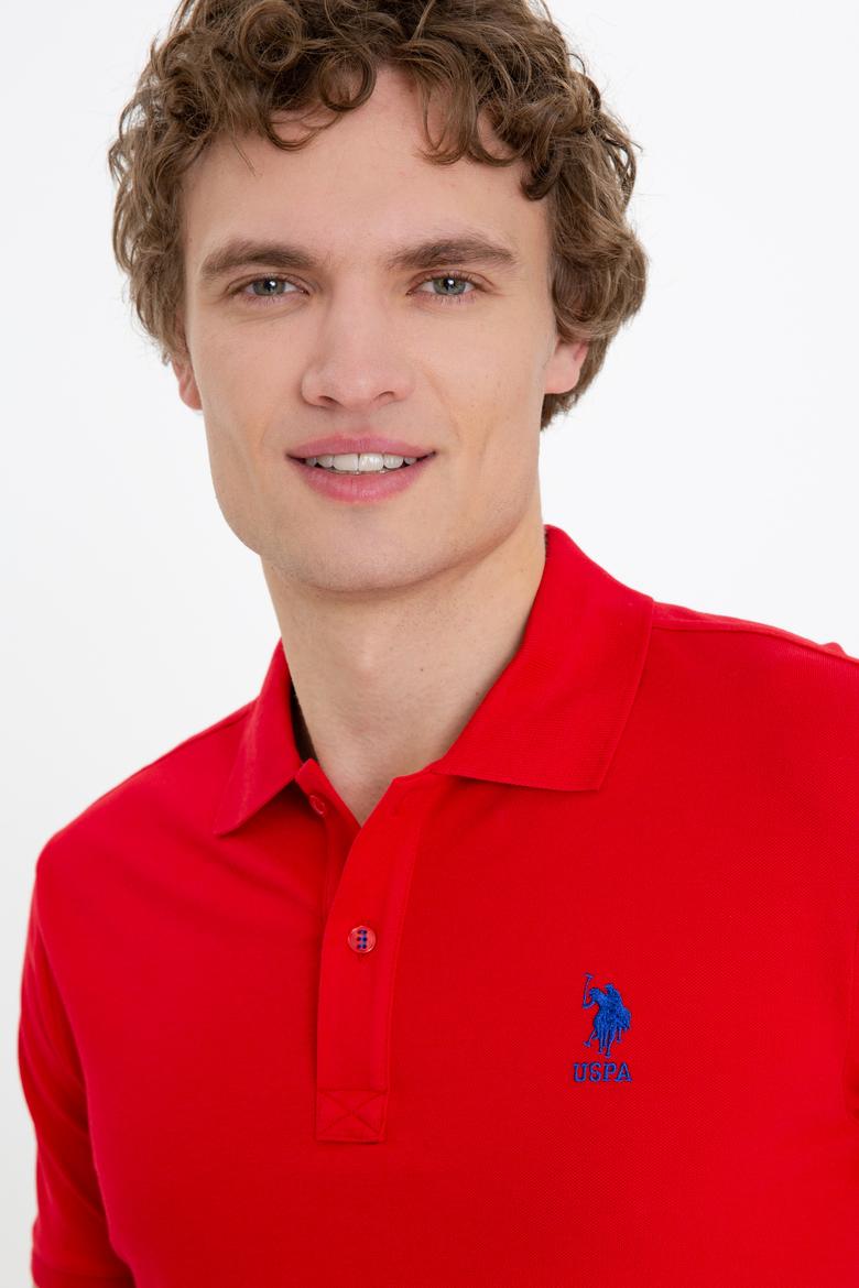 Erkek Kırmızı Polo Yaka Basic T-Shirt - 50250001126