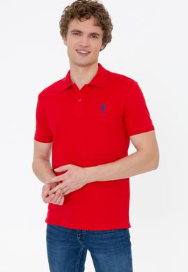 Erkek Kırmızı Polo Yaka Basic T-Shirt - 50250001126