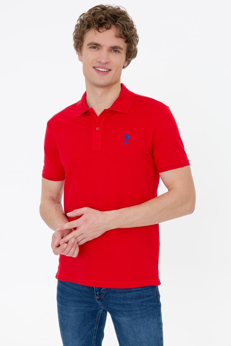 Erkek Kırmızı Polo Yaka Basic T-Shirt - 50250001126