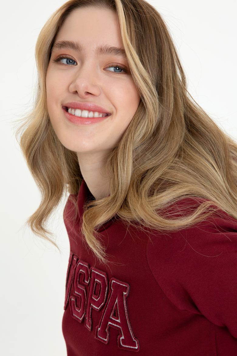 Kadın Bordo Basic Sweatshirt - 50249241083