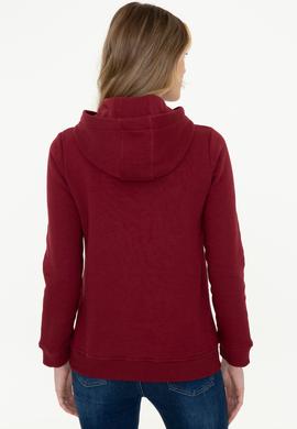 Kadın Bordo Basic Sweatshirt - 50249241083