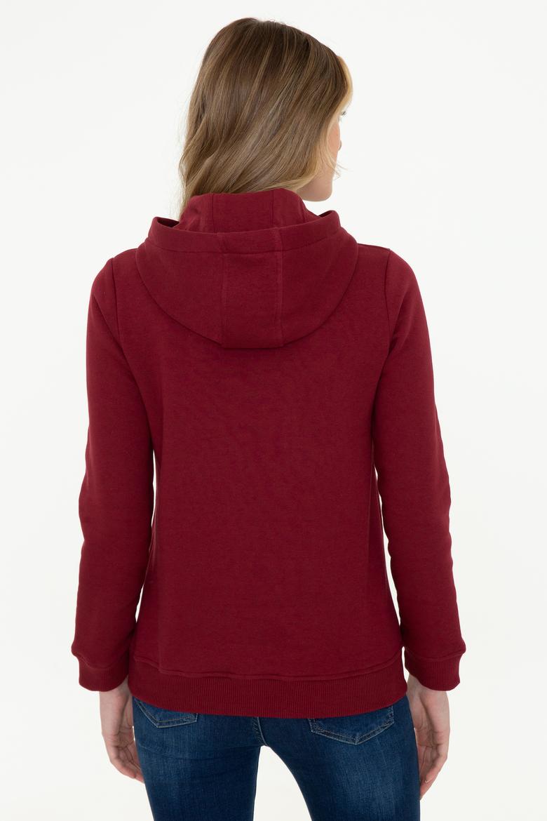Kadın Bordo Basic Sweatshirt - 50249241083