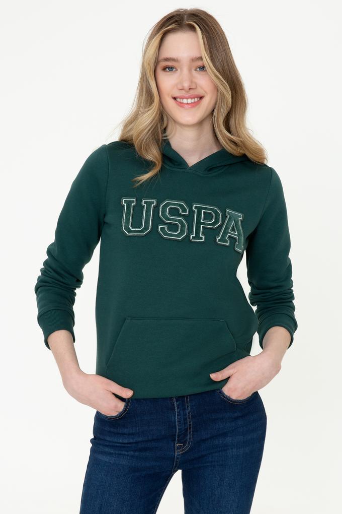 Kadın Koyu Yeşil Basic Sweatshirt