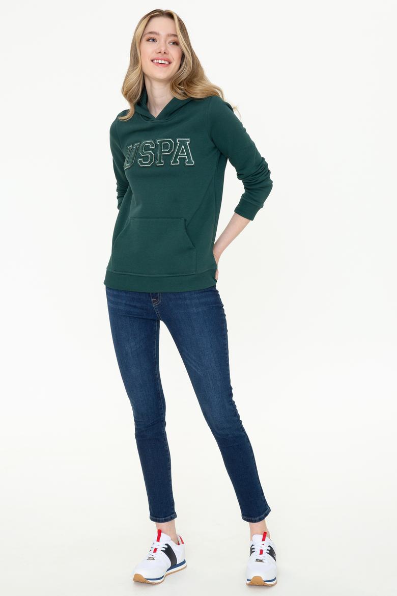 Kadın Koyu Yeşil Basic Sweatshirt - 50249241067