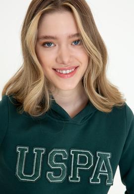 Kadın Koyu Yeşil Basic Sweatshirt - 50249241067