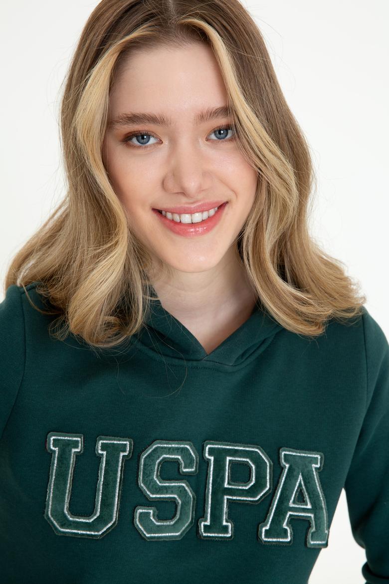 Kadın Koyu Yeşil Basic Sweatshirt - 50249241067