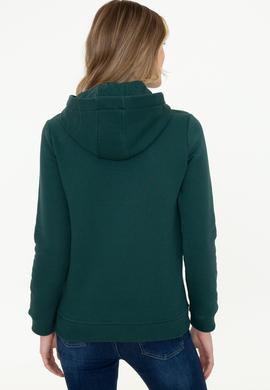Kadın Koyu Yeşil Basic Sweatshirt - 50249241067