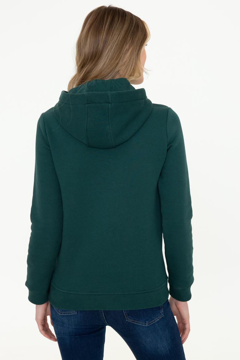 Kadın Koyu Yeşil Basic Sweatshirt - 50249241067