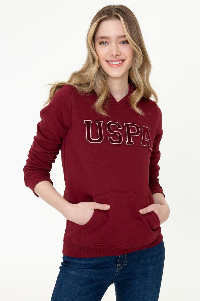 Kadın Bordo Basic Sweatshirt