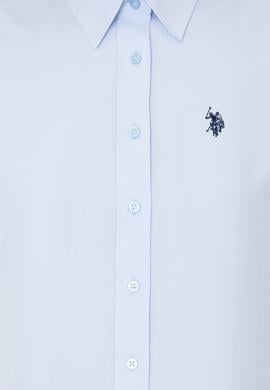 Kadın Açık Mavi Uzun Kollu Basic Gömlek - 50253658012