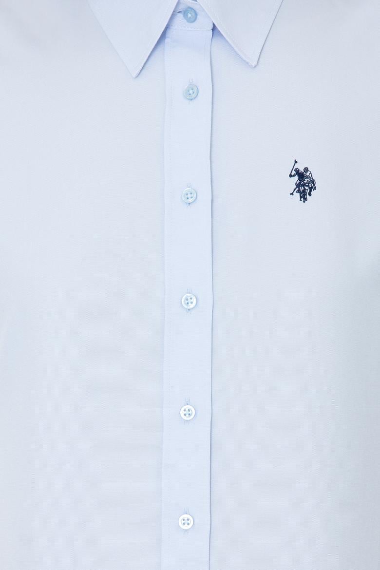 Kadın Açık Mavi Uzun Kollu Basic Gömlek - 50253658012