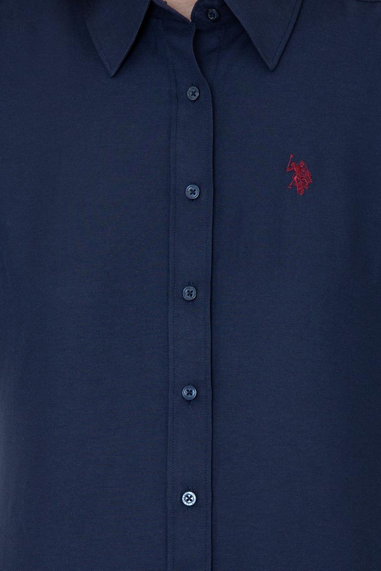 Kadın Lacivert Uzun Kollu Basic Gömlek - 50253658020