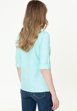 Kadın Mint Uzun Kollu Basic Gömlek - 50253658060