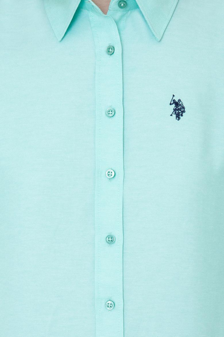 Kadın Mint Uzun Kollu Basic Gömlek - 50253658060