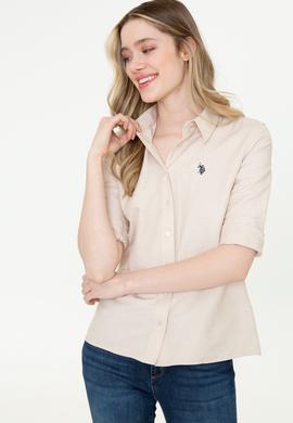 Kadın Camel Uzun Kollu Basic Gömlek - 50253658083