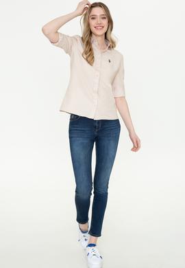 Kadın Camel Uzun Kollu Basic Gömlek - 50253658083