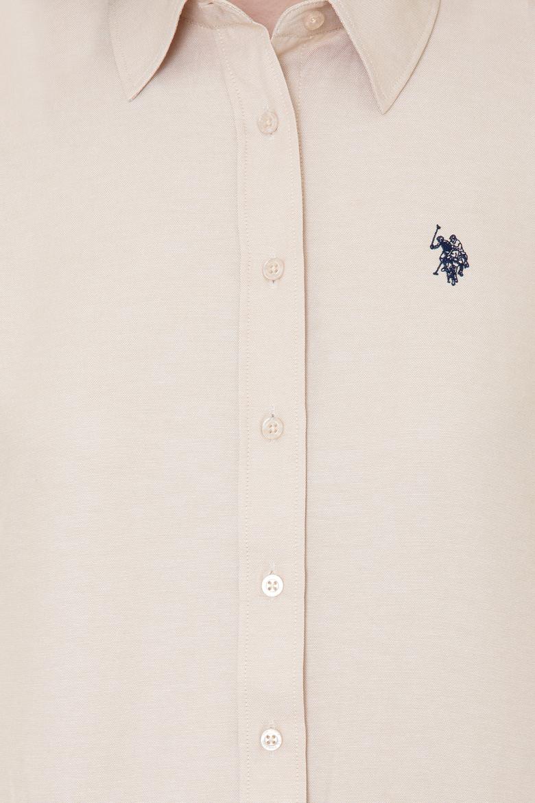 Kadın Camel Uzun Kollu Basic Gömlek - 50253658083