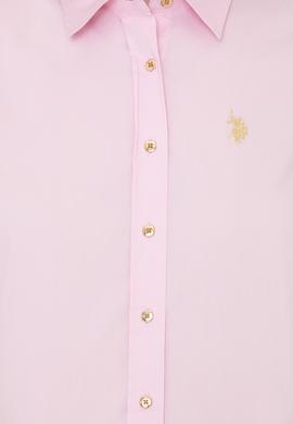 Kadın Pudra Uzun Kollu Basic Gömlek - 50247095076