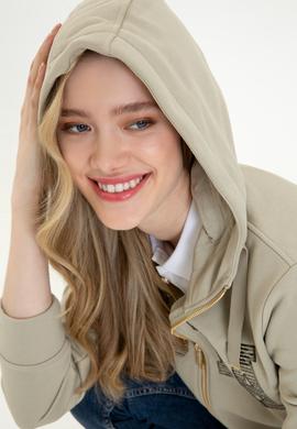 Kadın Haki Basic Sweatshirt - 50248983008