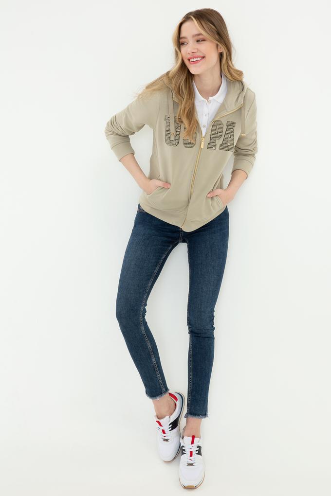 Kadın Haki Basic Sweatshirt