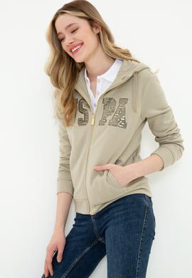 Kadın Haki Basic Sweatshirt - 50248983008