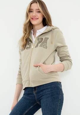 Kadın Haki Basic Sweatshirt - 50248983008