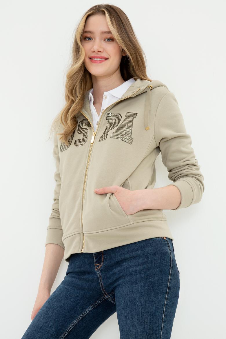 Kadın Haki Basic Sweatshirt - 50248983008