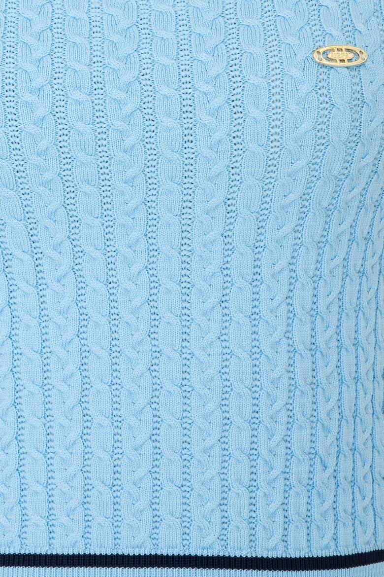 Kadın Açık Mavi Bisiklet Yaka Kazak - 50254496004